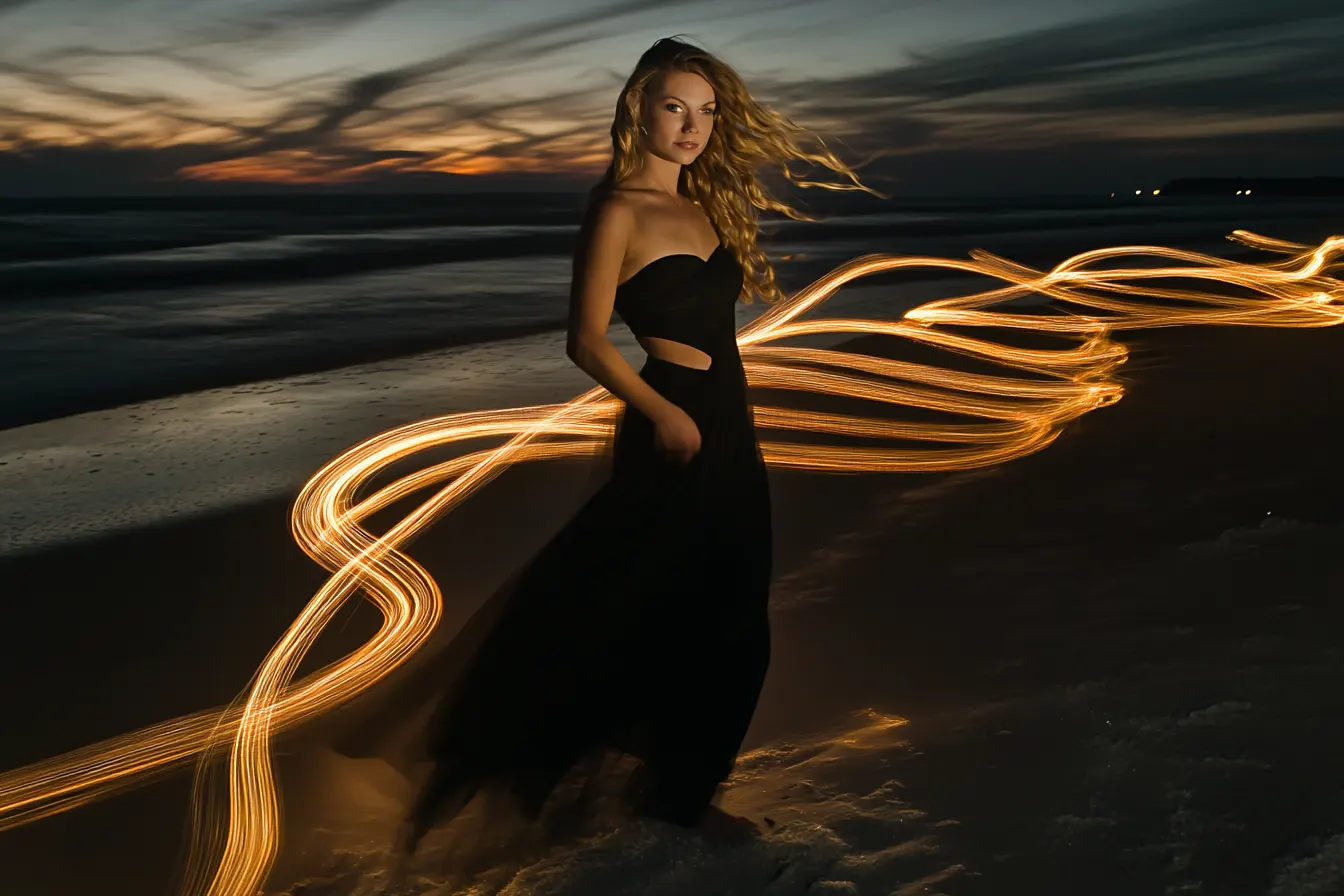 Abstract Motion Art with Light