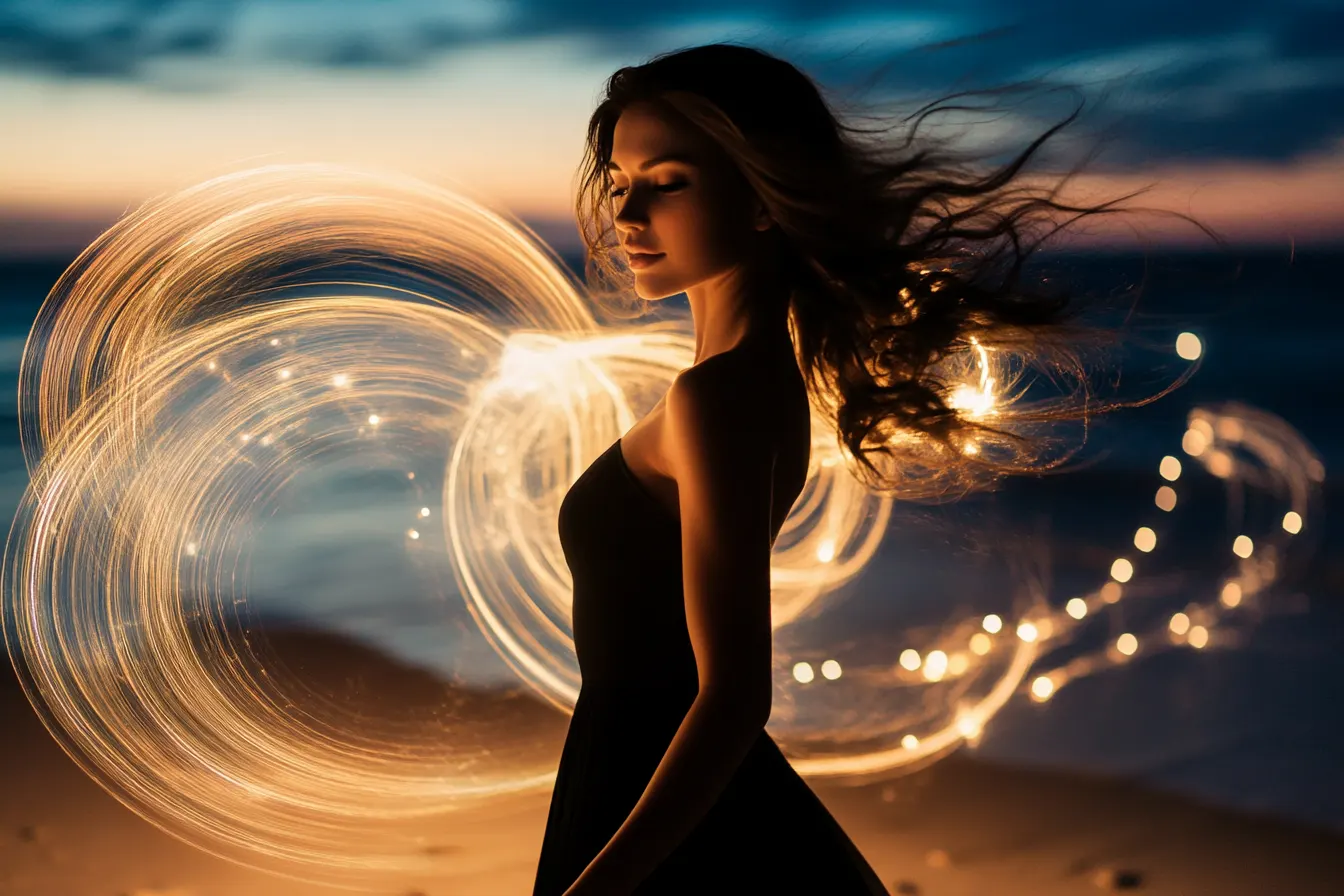 Abstract Motion Art with Light